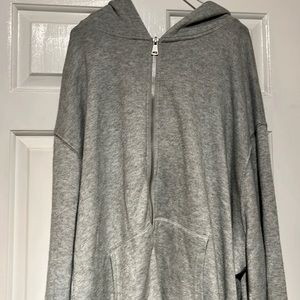 Gray hooded sweat jacket NWT